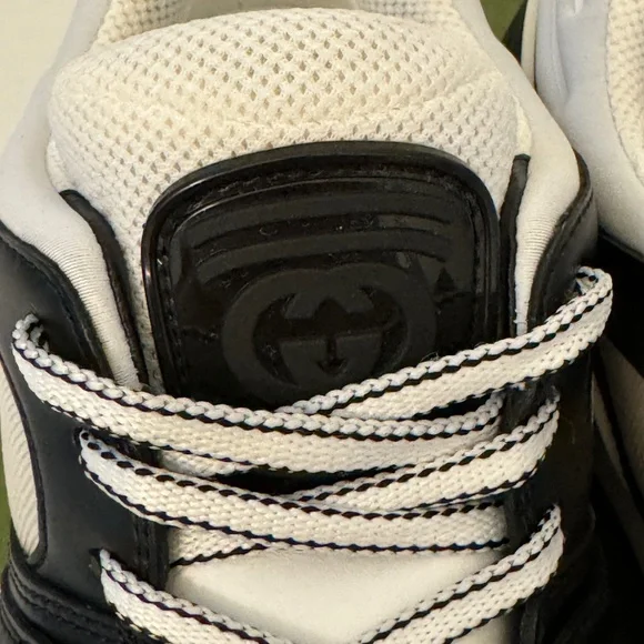 size 41G - Gucci Basket Demetra Black White Sneakers